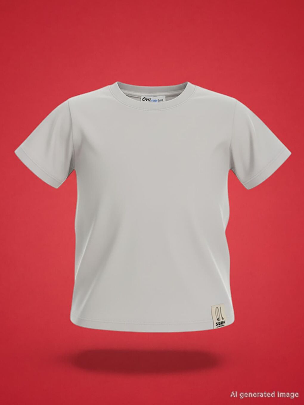 Bej Boys Basic Surf Etiketli 2-5 Yaş Tişört - Koyu Taş Rengi