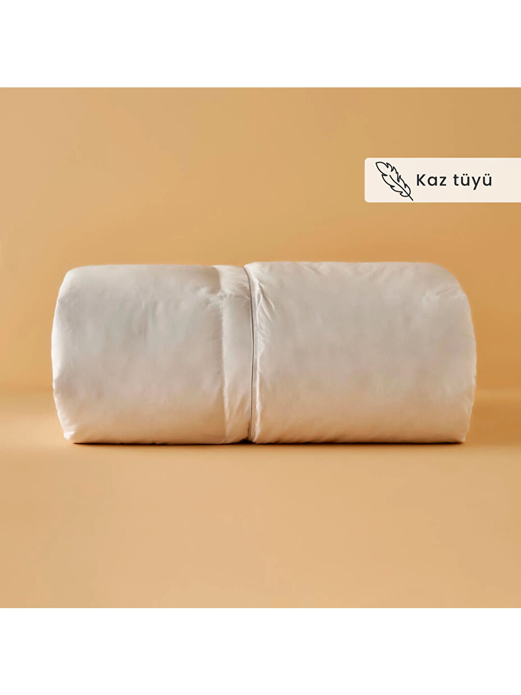 Diamond Kaz Tüyü Tek Kişilik Yorgan Beyaz (155x215 cm)