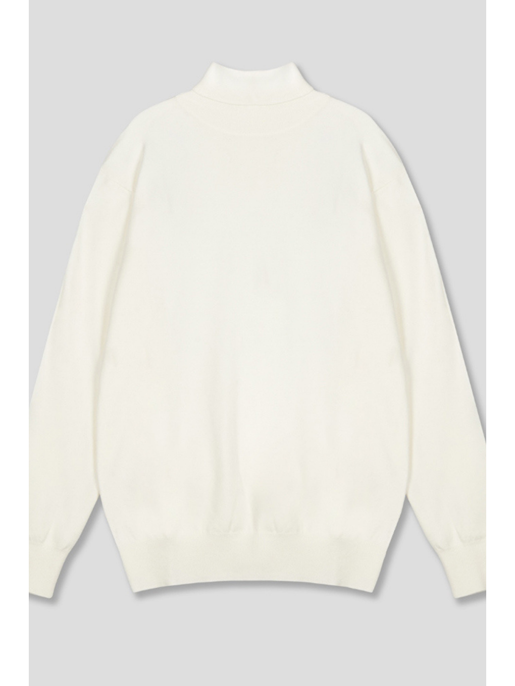 Beyaz Erkek Tam Balıkçı Slim Fit Triko Kazak-6