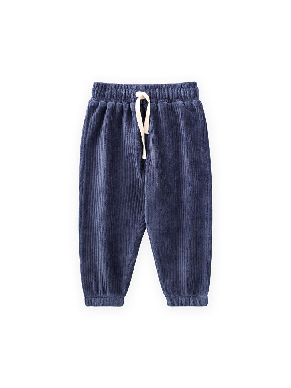 Fitilli Kadife Jogger Pantolon 1-10 Yaş Lacivert
