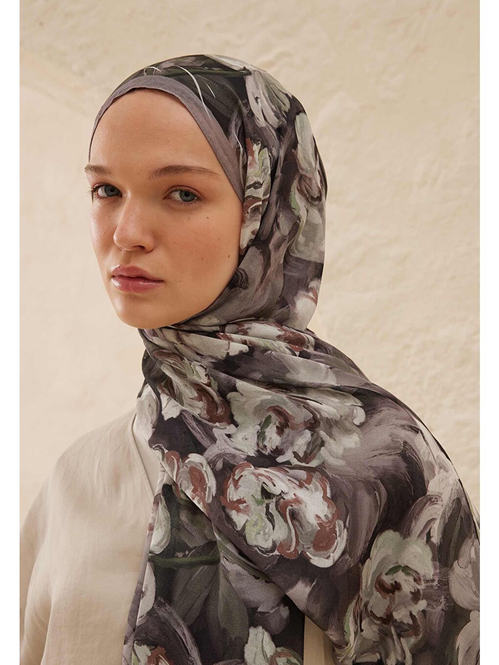 Lavinia Desen Rami Şal Antrasit-2