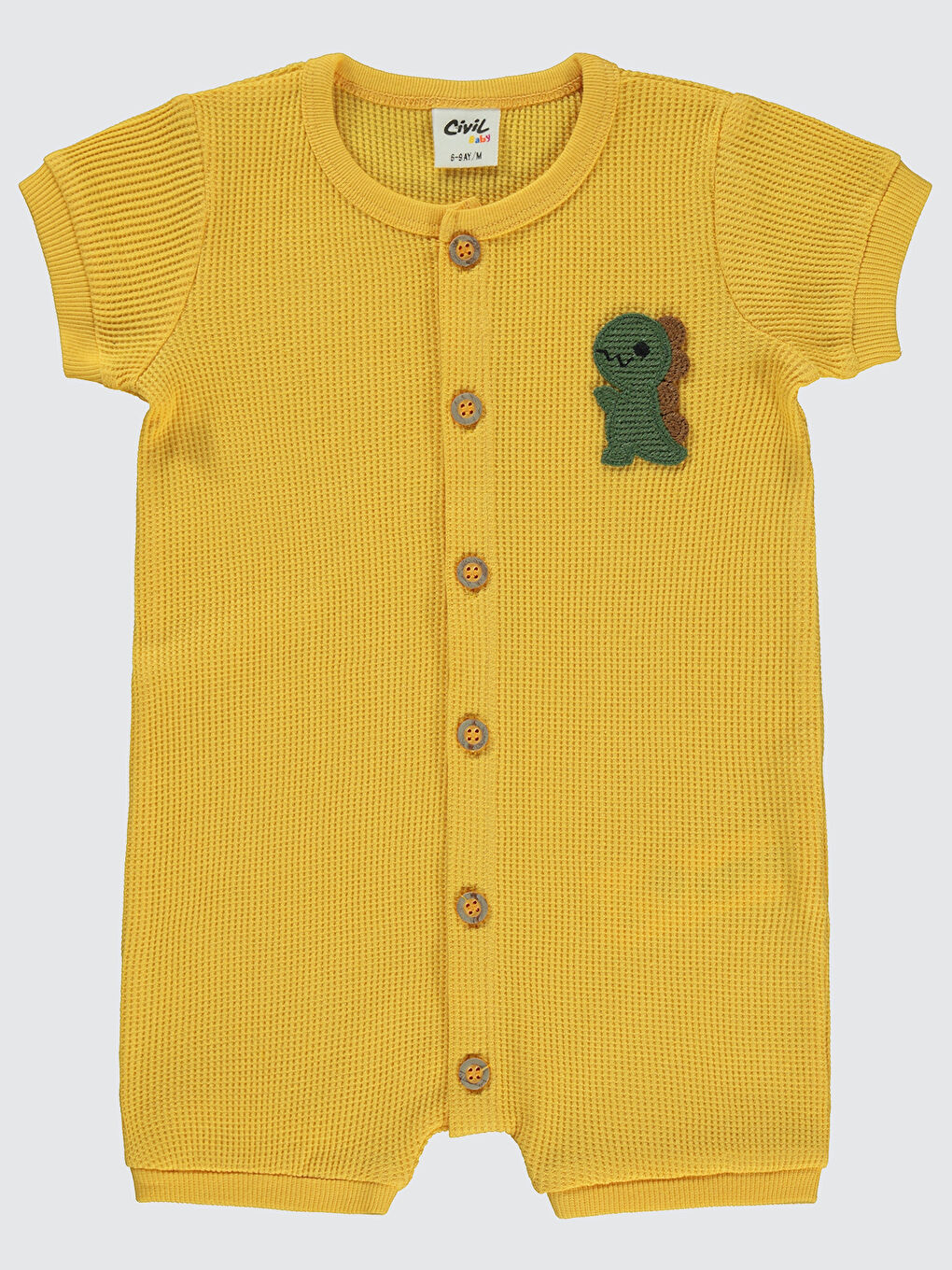 Baby Erkek Bebek Patiksiz Tulum 6-18 Ay Soft Sarı