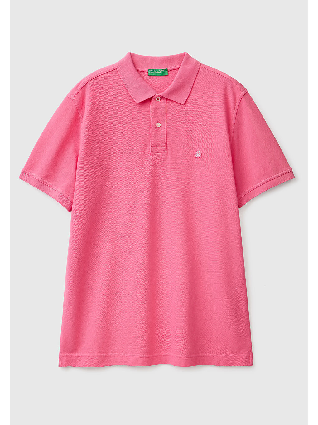 United Colors Of Benetton Erkek Fuşya Regular Fit Kısa Kollu Polo Tshirt - 1