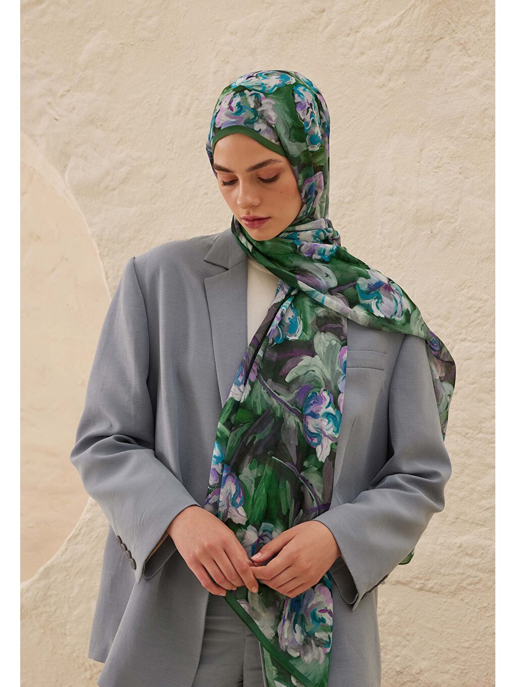 Lavinia Desen Rami Şal Koyu Yeşil