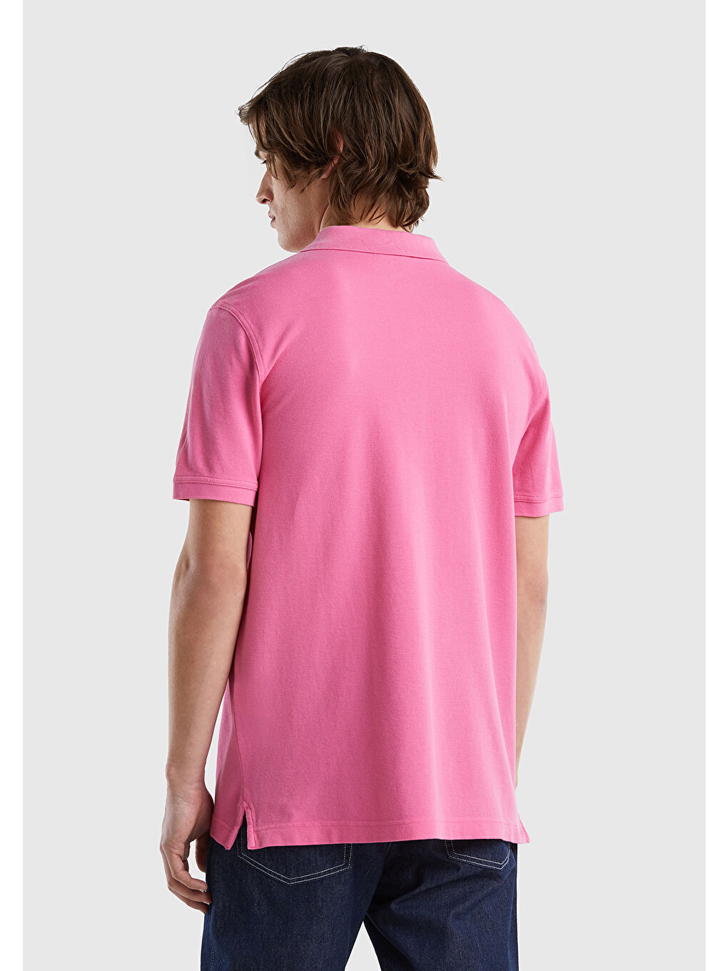 United Colors Of Benetton Erkek Fuşya Regular Fit Kısa Kollu Polo Tshirt - 5