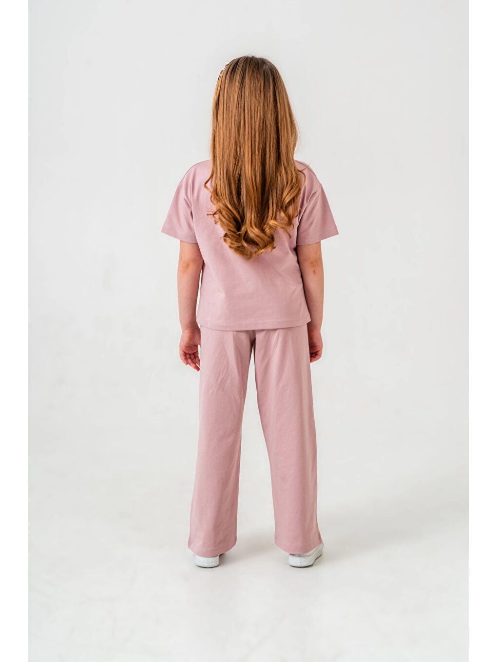 Pembe Kelebek Baskılı Kız Çocuk Takım 034-4