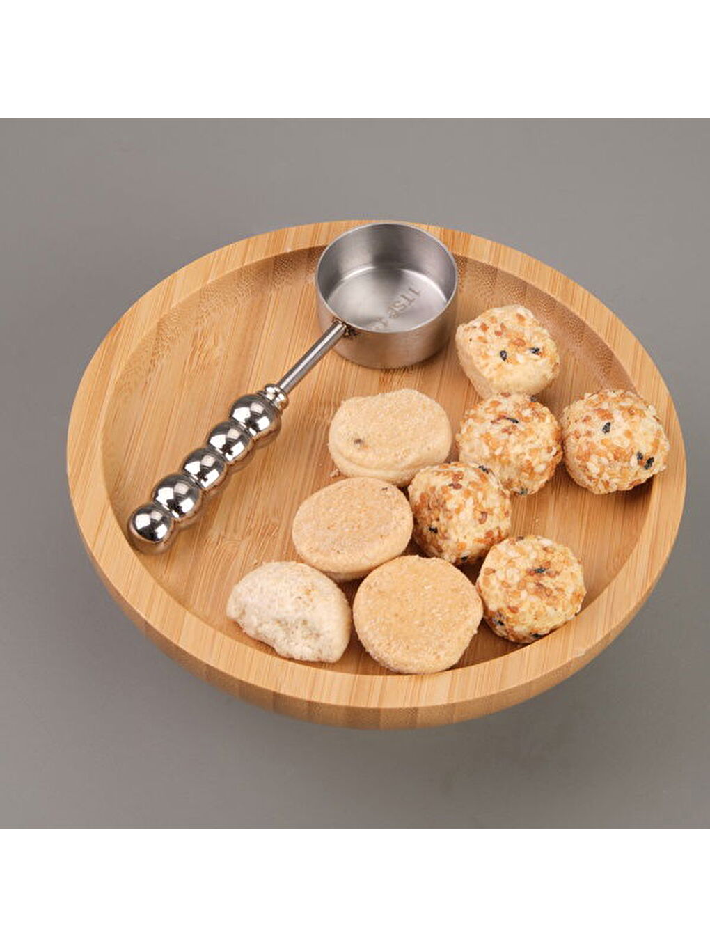 Paslanmaz Çelik Ölçü Kaşığı - Gri - 15 ml-1