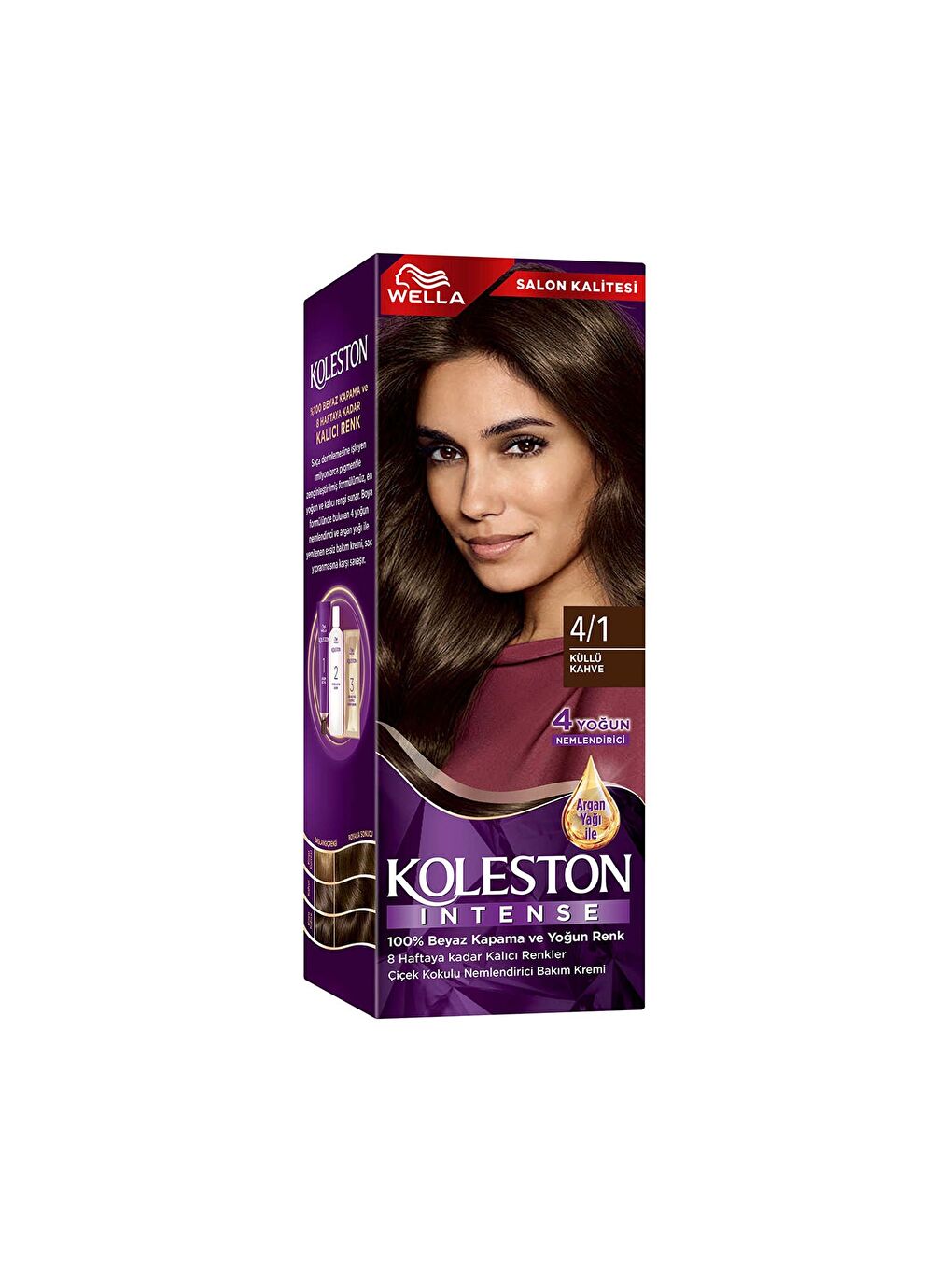 Wella Renksiz Koleston Intense Saç Boyası 4/1 Küllü Kahve - 1