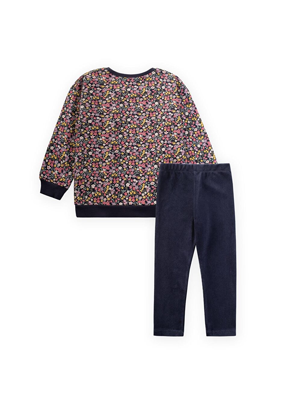 Desenli Sweatshirt Takım 4-12 Yaş Lacivert-1