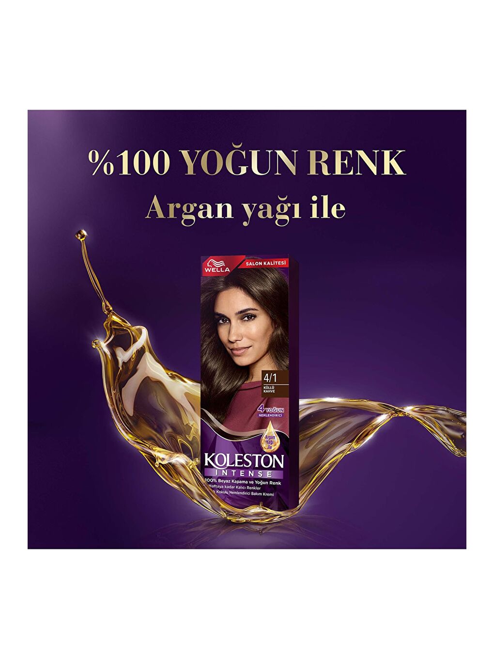 Wella Renksiz Koleston Intense Saç Boyası 4/1 Küllü Kahve - 2