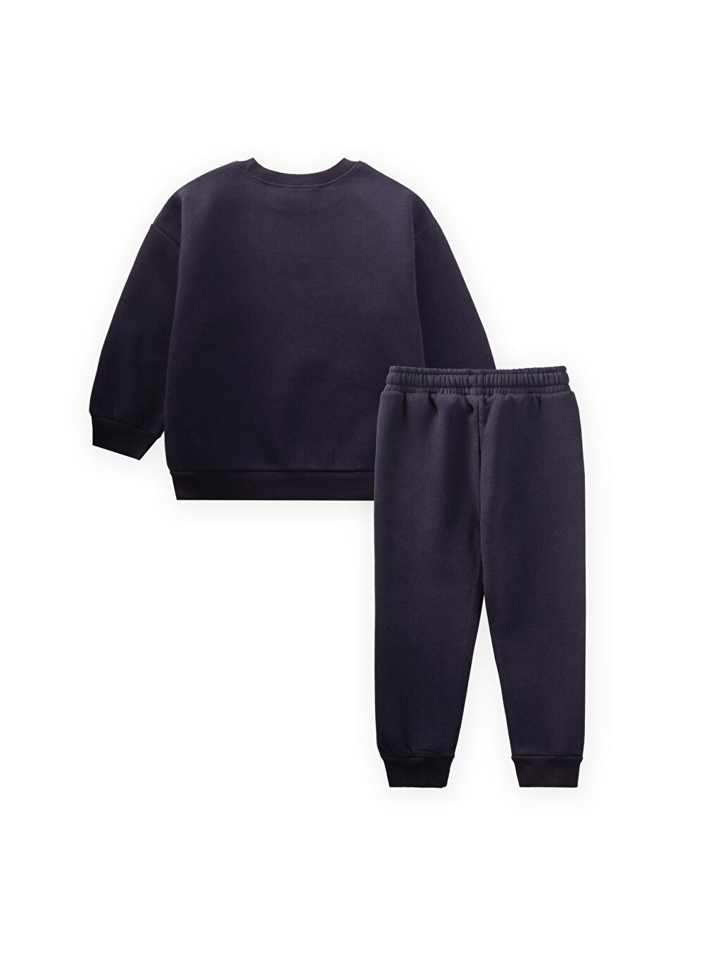 Basic Karyoka Detaylı Sweatshirt Takım 3-8 Yaş K Lacivert-1