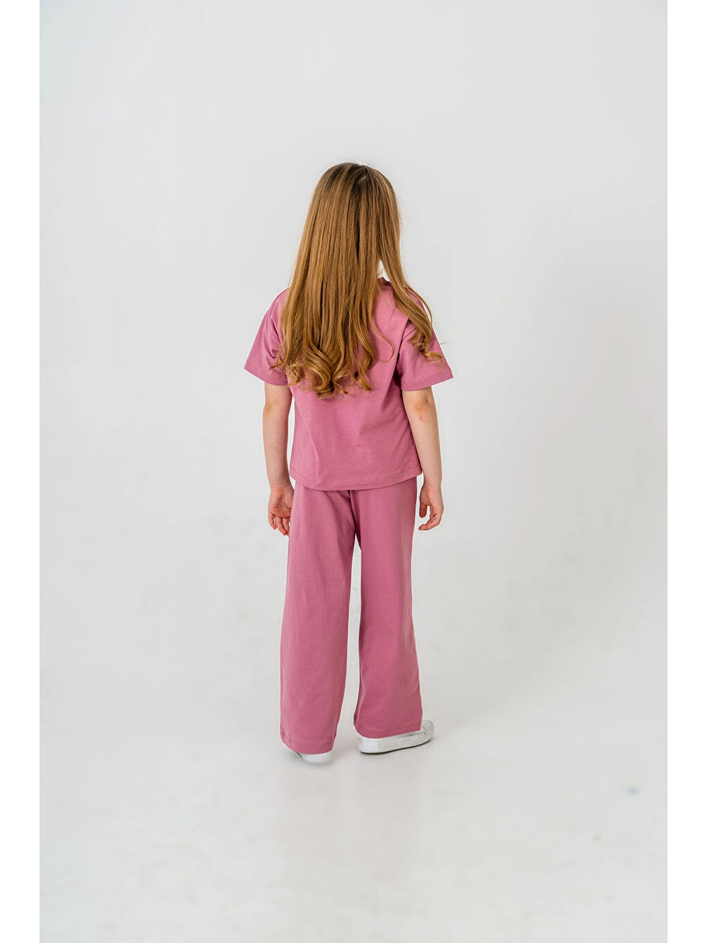 Kırmızı Pretty Girl Baskılı Kız Çocuk Takım 033-4