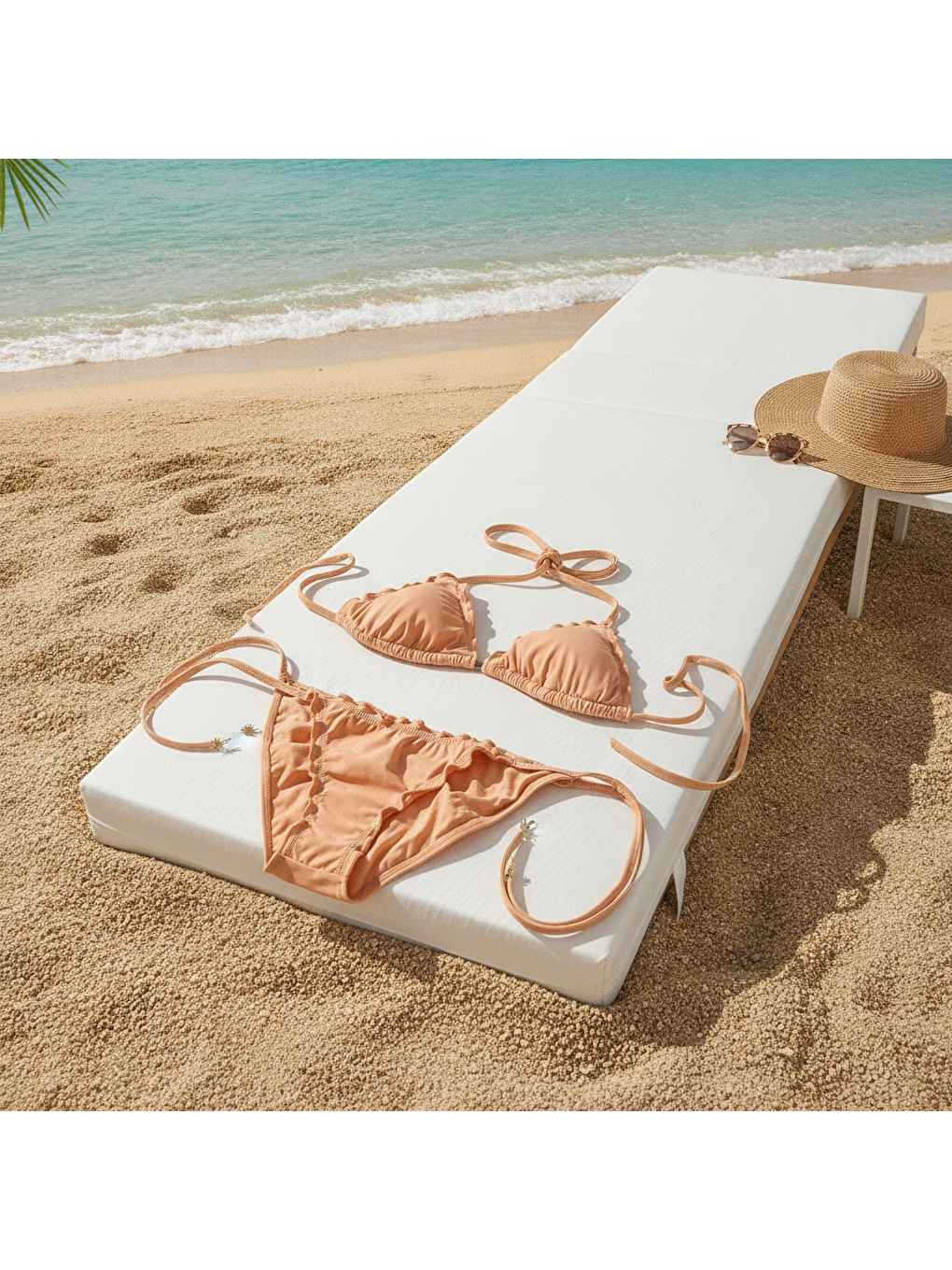 Karışık Kadın Plaj Giyim Taba Renk Bikini Takım Bb2636-2