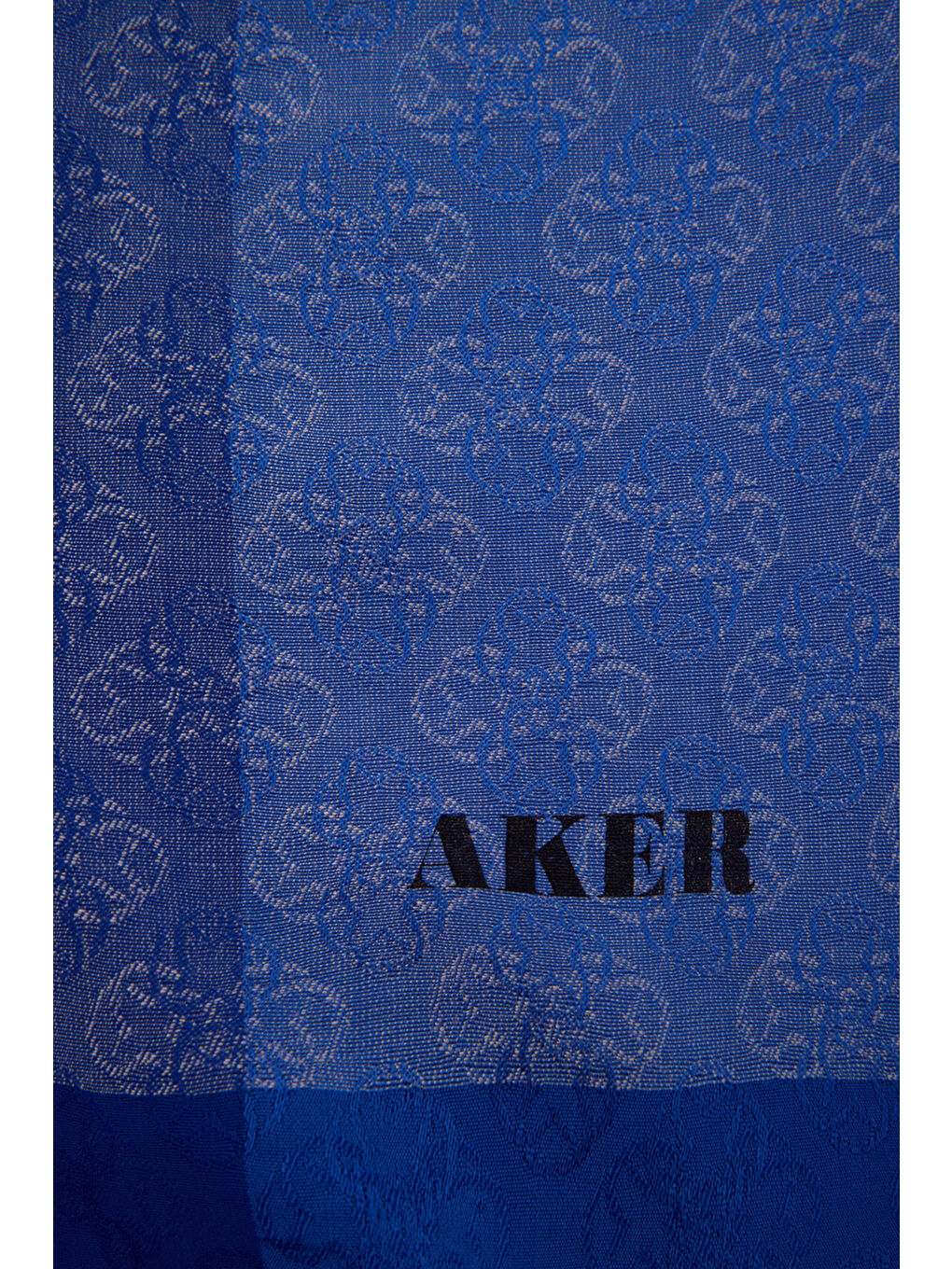 Lacivert 75X190 Cm Monogram Jakar Şal-1