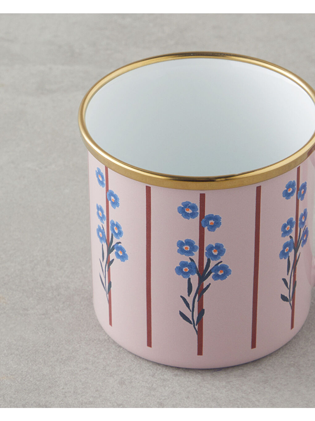 Beyaz Gardenic Emaye Kupa 350 ml Renkli-1