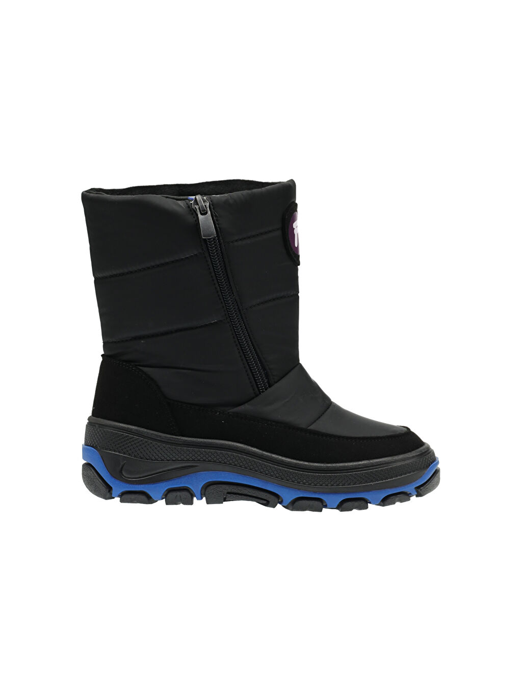 Siyah Kız Çocuk Fermuar Detaylı Kar Botu