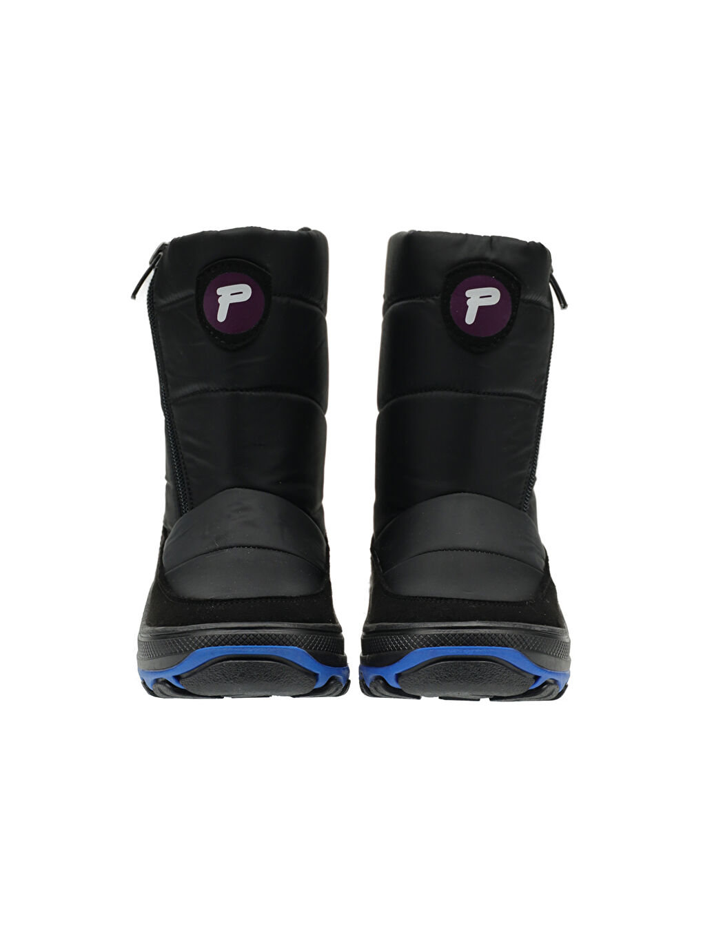 Siyah Kız Çocuk Fermuar Detaylı Kar Botu-2