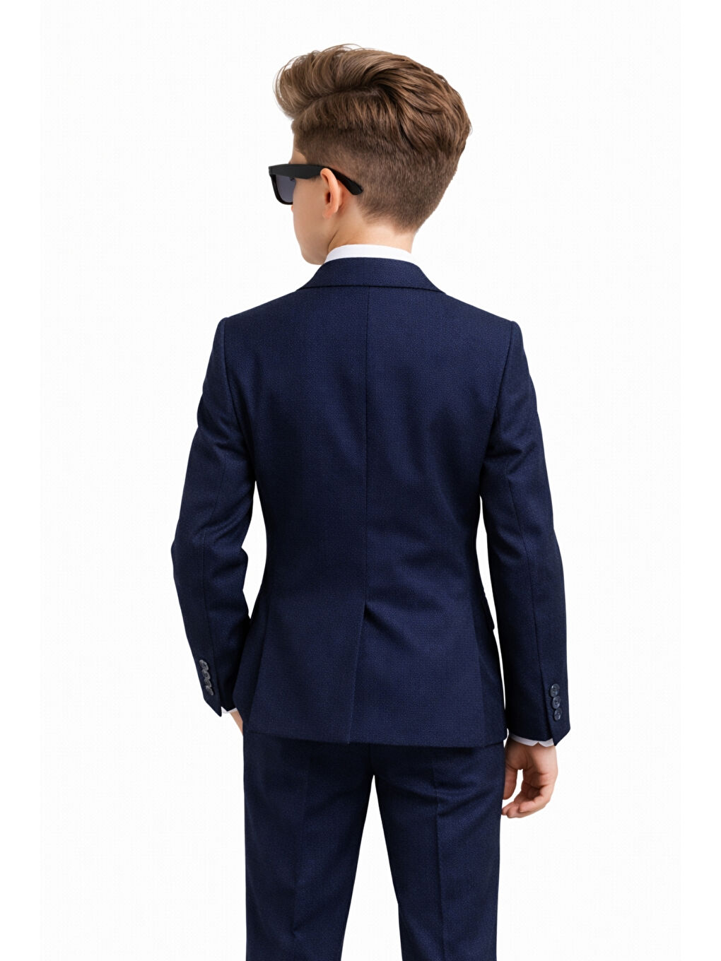 Lacivert Erkek Çocuk Slim Fit Premium Damatlık Smokin Takım Elbise Ak4000-4