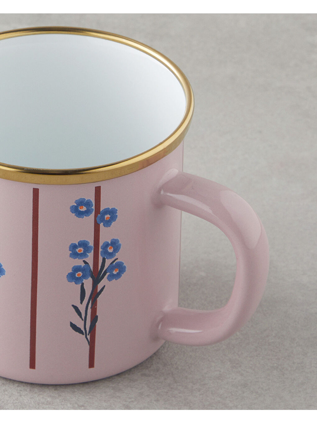 Beyaz Gardenic Emaye Kupa 350 ml Renkli-2