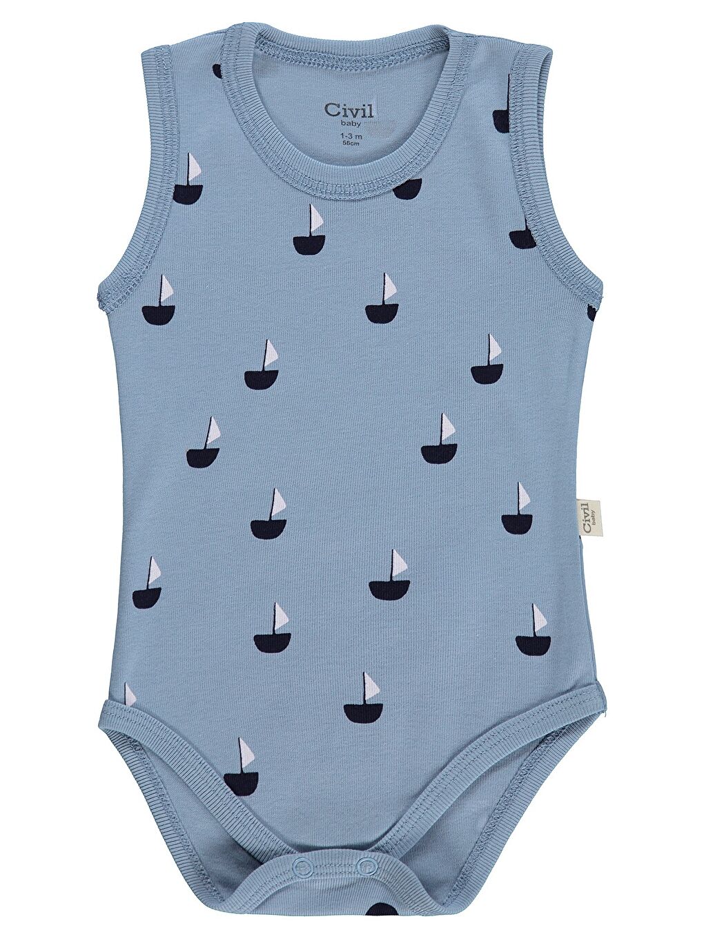 Baby Yelken Empirmeli 5 Li 1-36 Ay Çıtçıtlı Badi - Mavi-3