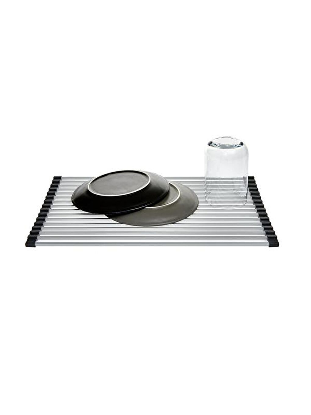 Lavabo Üstü Katlanabilen Mutfak Rafı - Gri-3