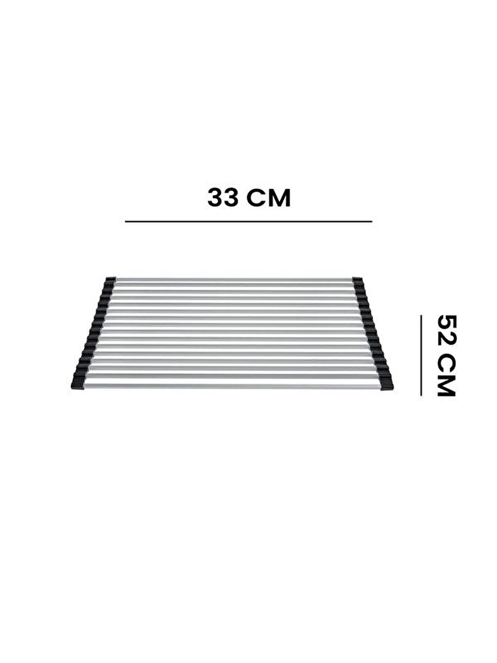 Lavabo Üstü Katlanabilen Mutfak Rafı - Gri-4