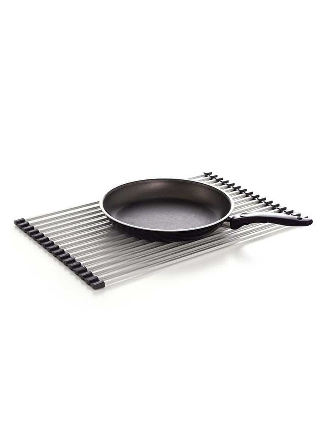 Lavabo Üstü Katlanabilen Mutfak Rafı - Gri-5