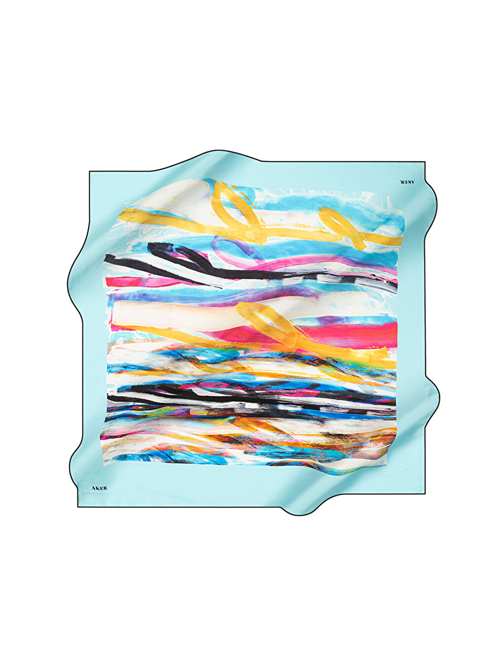 Siyah 90X90 İpek Tivil Eşarp