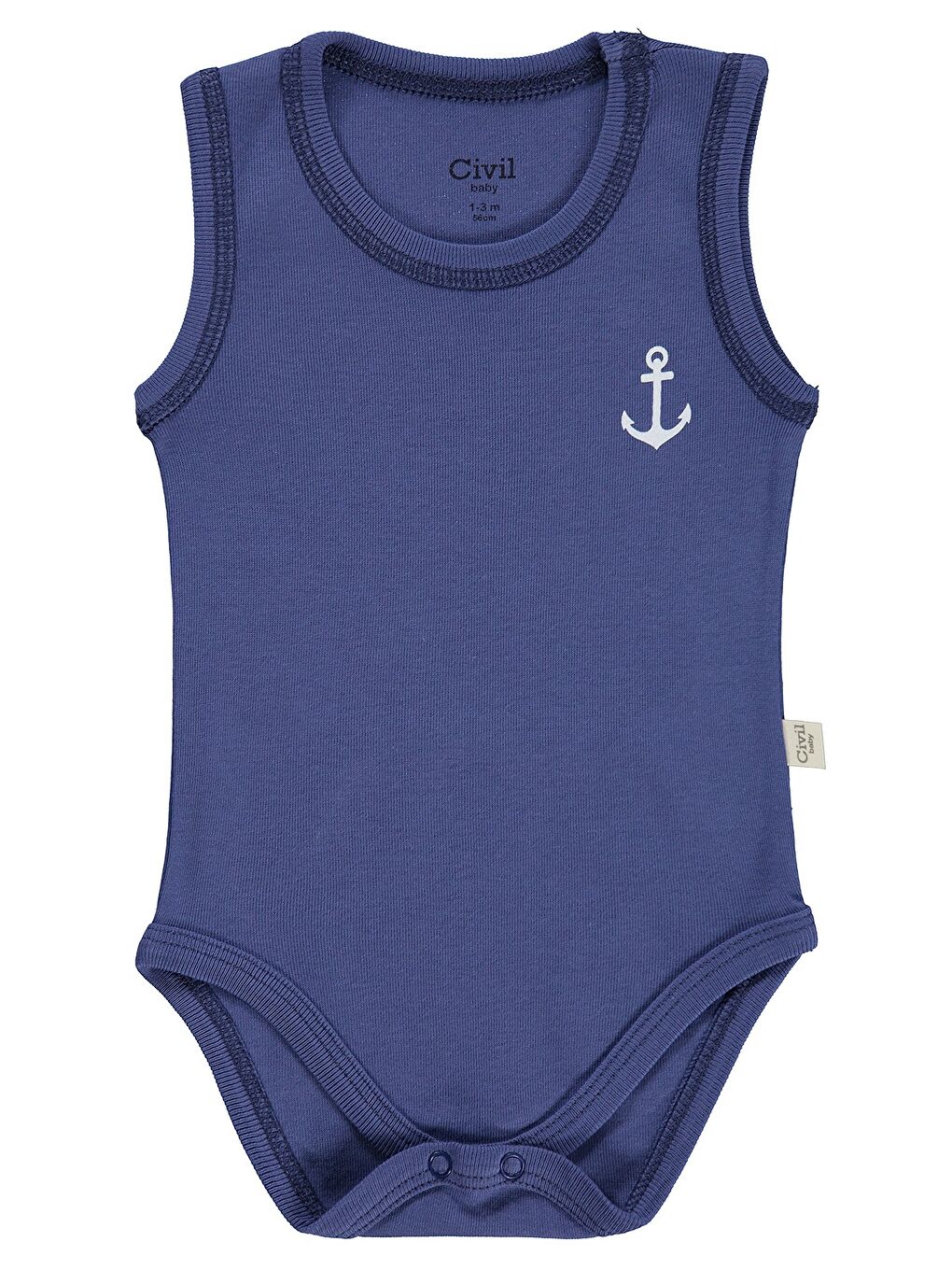 Baby Yelken Empirmeli 5 Li 1-36 Ay Çıtçıtlı Badi - Mavi-7