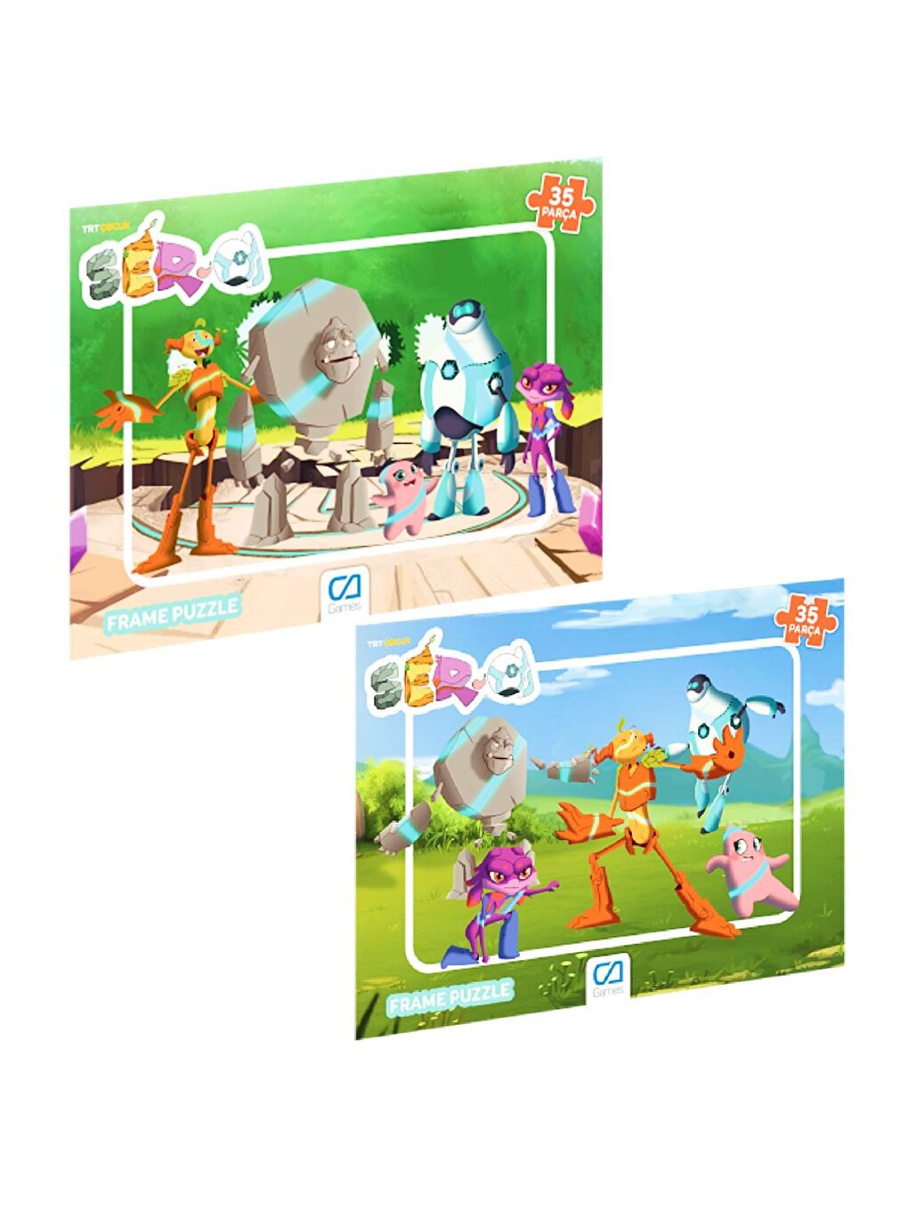 CA Games Karışık Asorti Ser-A 35 Parça Frame Puzzle 2'li Set