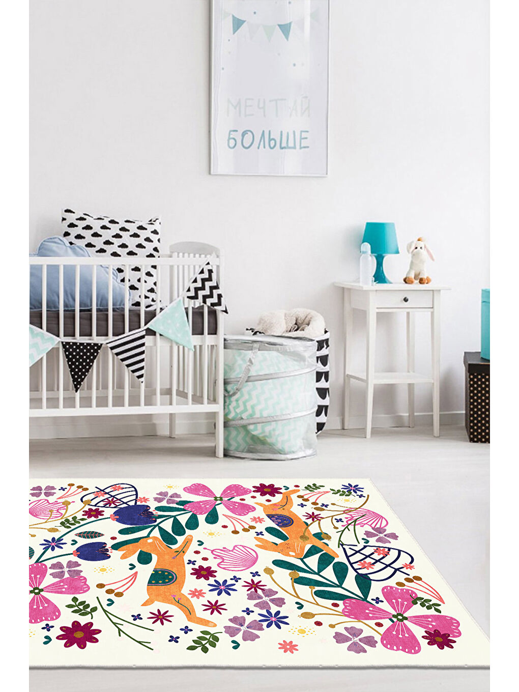 Bej Dekoratif Özel Tasarım Yıkanabilir İnce Kaymaz Tabanlı Modern Halı KECE FR44-2