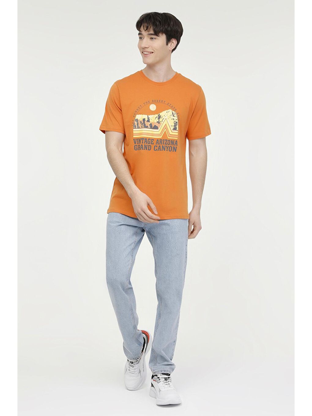 ML ZANDER 11OD-141 4FX Turuncu Erkek Kısa Kol Tişört-2