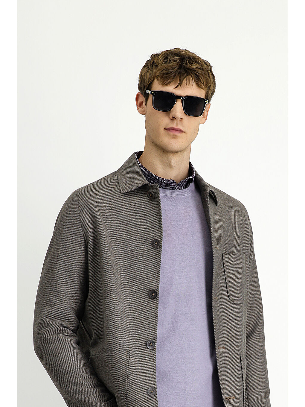 Kahverengi 6 Drop Regular Fit Standart Kesim Spor Yünlü Ceket / Mont-3