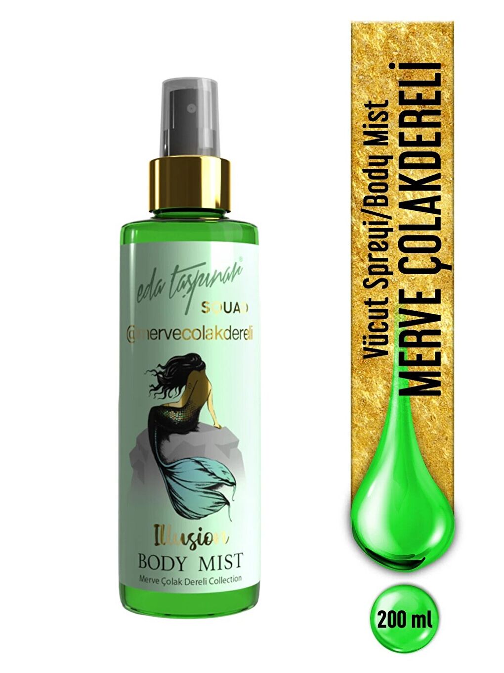 Merve Çolak Dereli Collection Body Mist Vücut Spreyi, Baştan Çıkarıcı Koku,Sen de Büyüle Herk200 ml