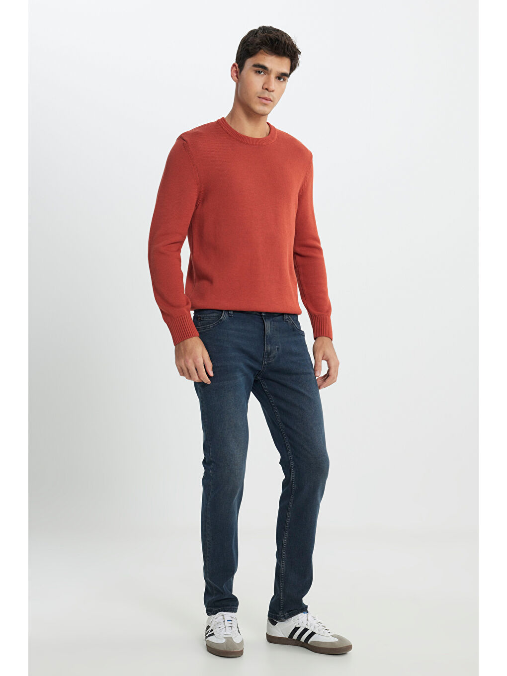 Regular Fit Normal Kesim Turuncu Triko Kazak-2