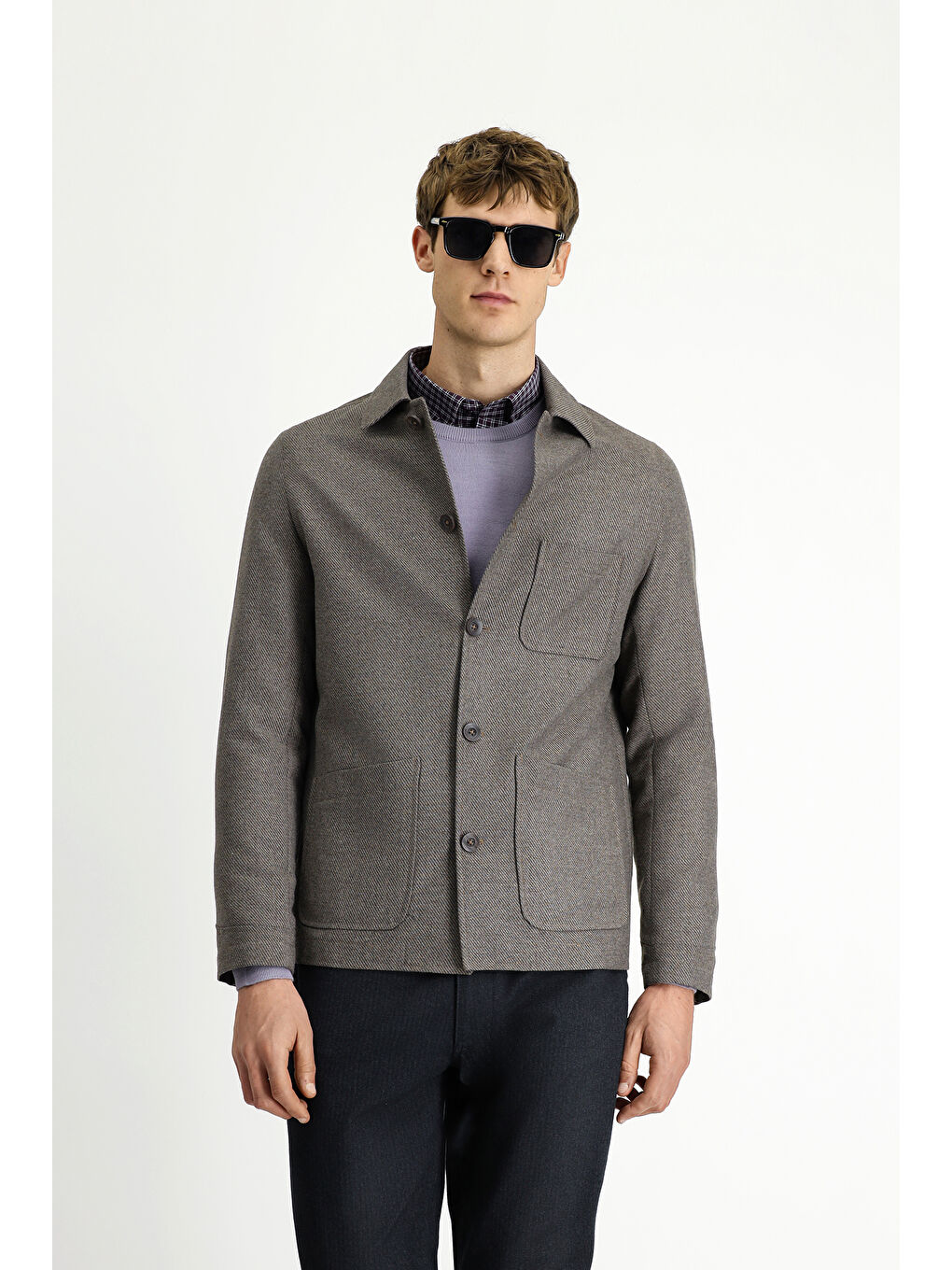 Kahverengi 6 Drop Regular Fit Standart Kesim Spor Yünlü Ceket / Mont-4