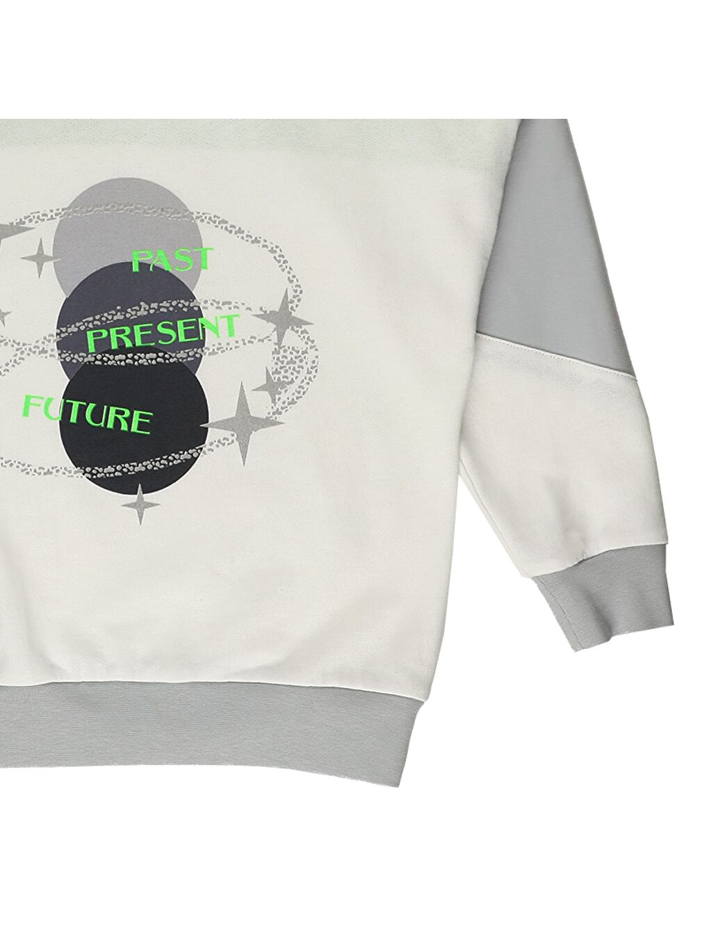 Beyaz Erkek Çocuk Kapüşonlu Sweatshirt-2