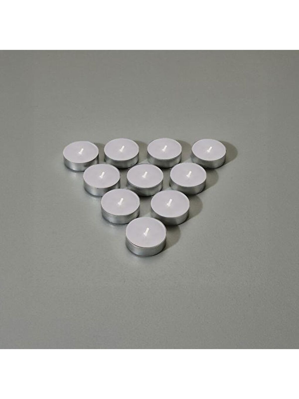 25'li Tealight Mum - Gri - 3,8 cm