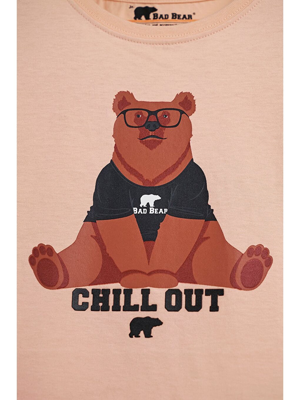 Bad Bear Caleb Pembe Baskılı Çocuk Tişört - 1
