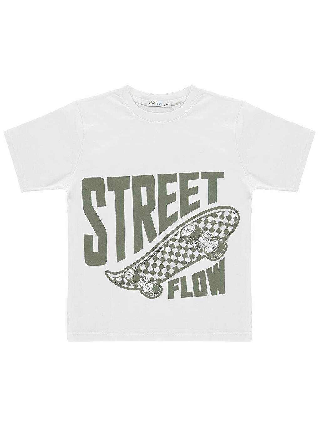 Boys Çift Cepli Tişörtlü 10-13 Yaş Gömlek - Haki-2