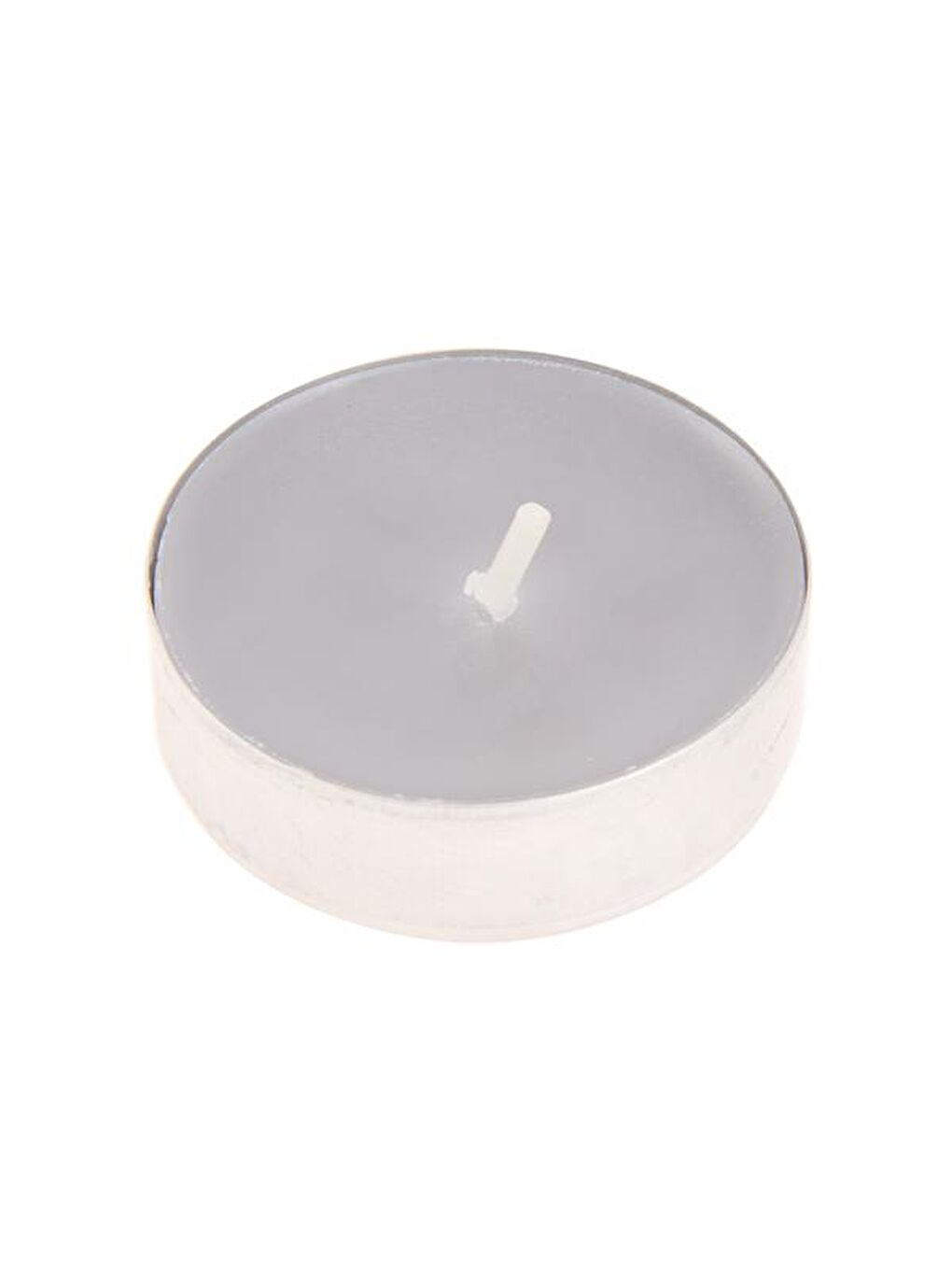 25'li Tealight Mum - Gri - 3,8 cm-3