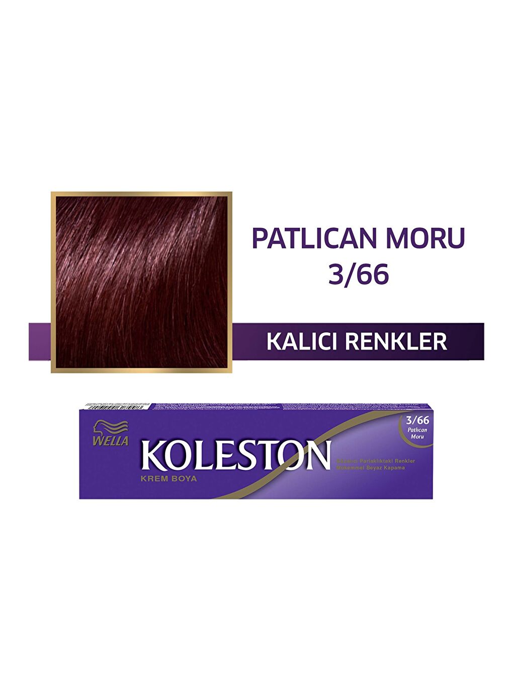 Wella Koleston Single Tüp Boya 3/66 Patlican Moru - 1