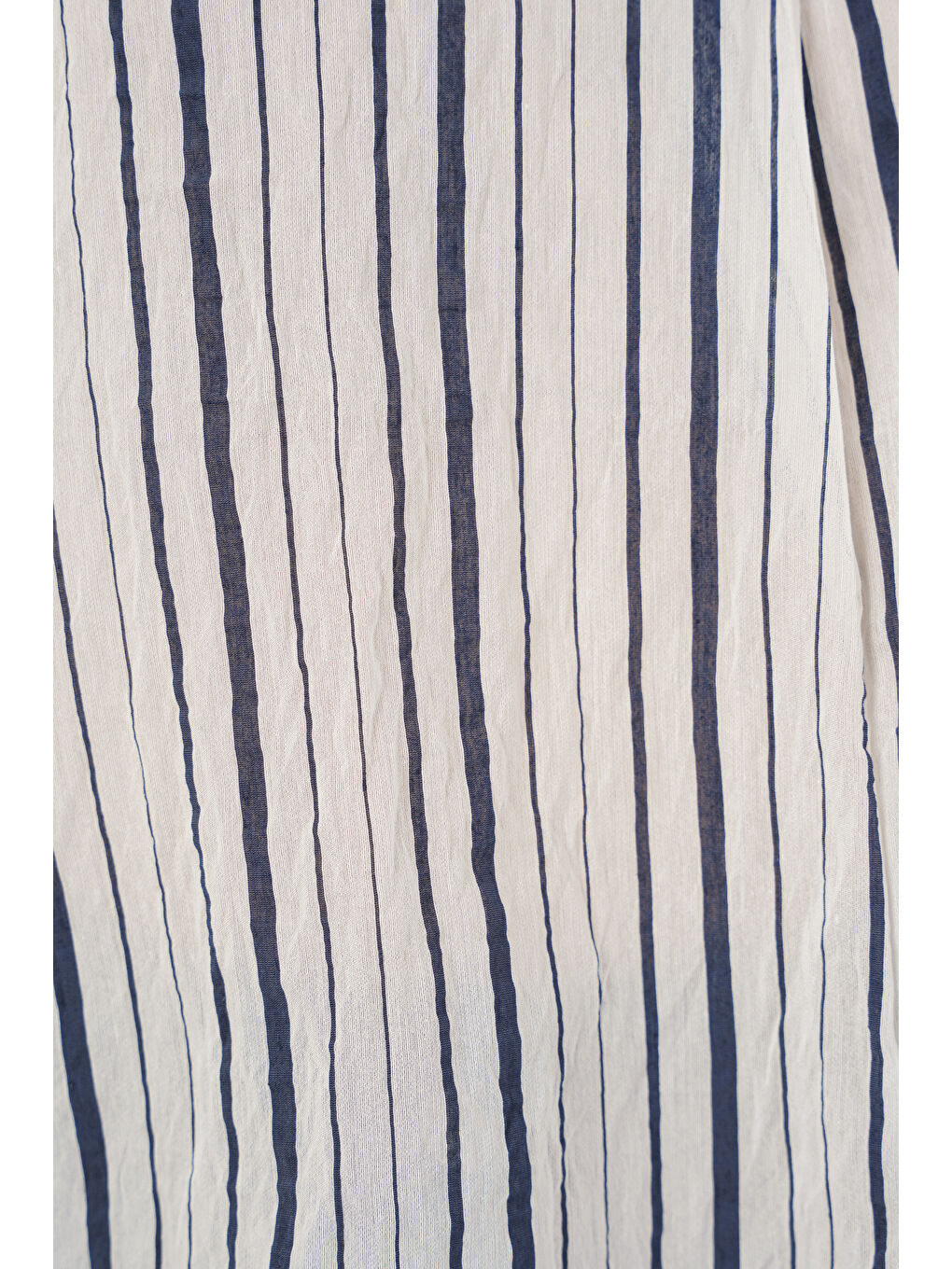 Kadın Çizgili Oversize Bluz 967 - F.Lacivert-8