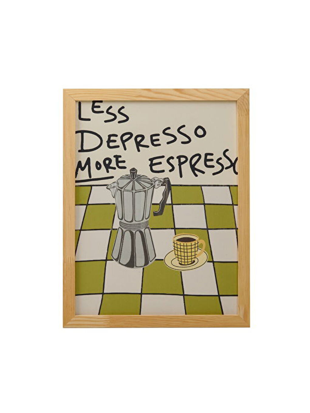Karışık Deco Less Depresso More Espresso Duvar Panosu - Renkli - 30x40 cm-1