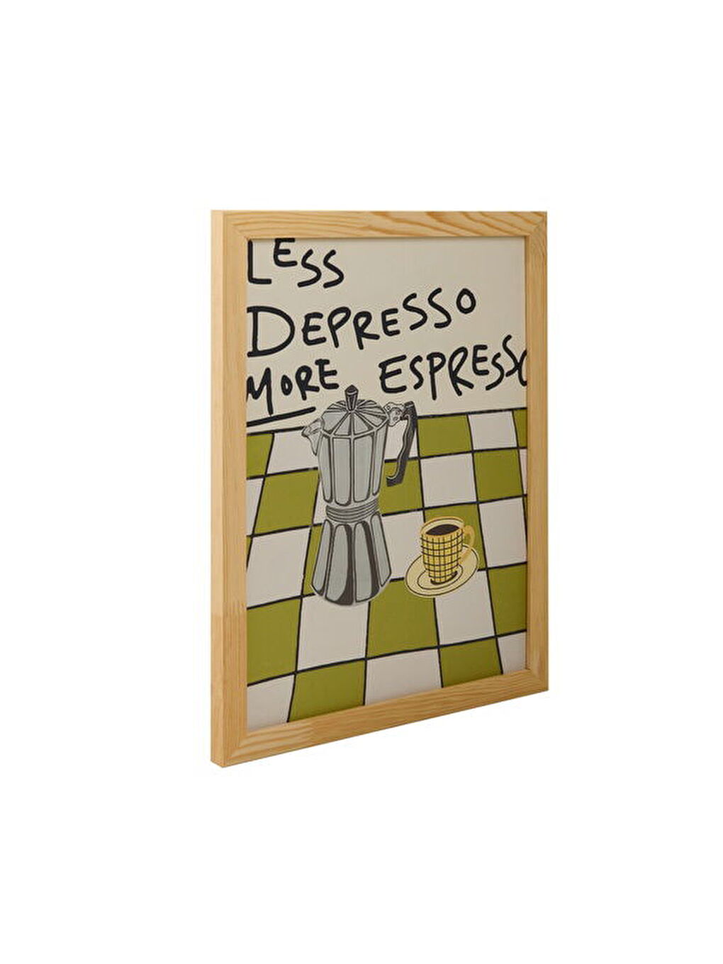 Karışık Deco Less Depresso More Espresso Duvar Panosu - Renkli - 30x40 cm-2