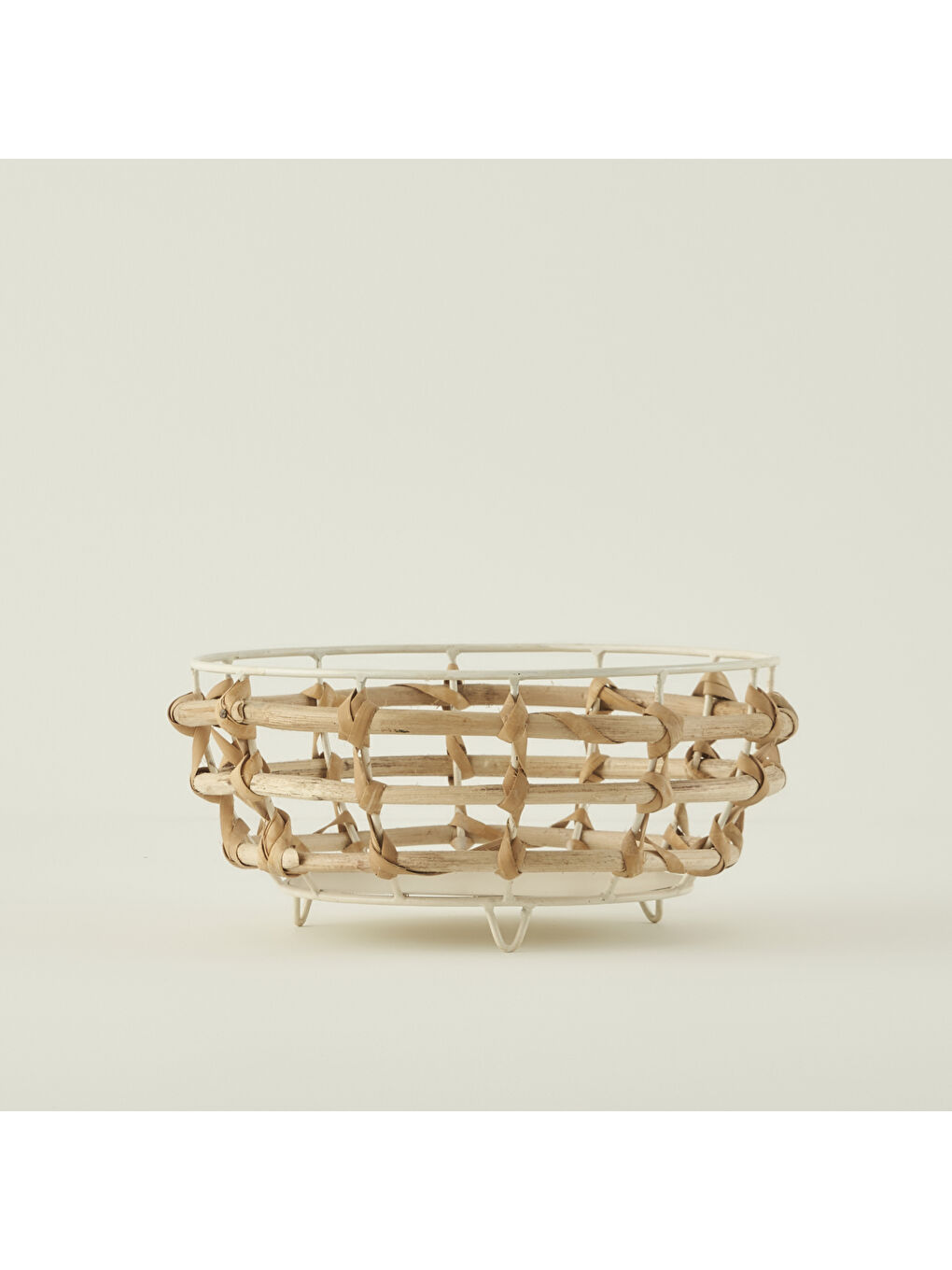 Bej Dawn Yuvarlak Sepet Naturel (27x12 cm)