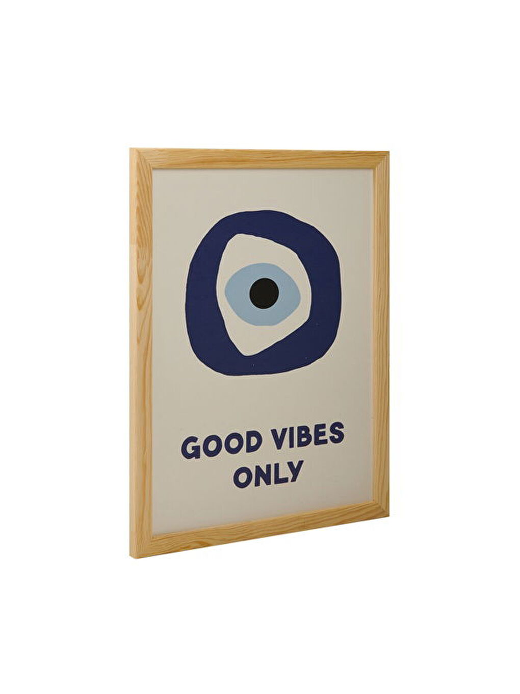 Deco Good Vibes Only Duvar Panosu - Mavi / Beyaz - 30x40 cm-2