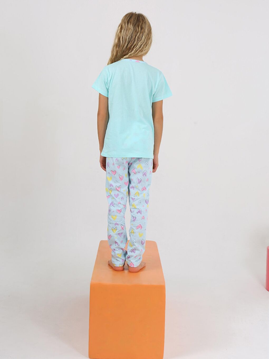 Yeşil Kız Çocuk Kısa Kollu %100 Pamuklu Düğme Detaylı Dreamer Pijama Takımı-3