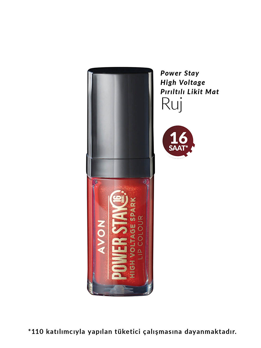 AVON Powerstay High Voltage Spark Likit Ruj Scarlet Flame - 1