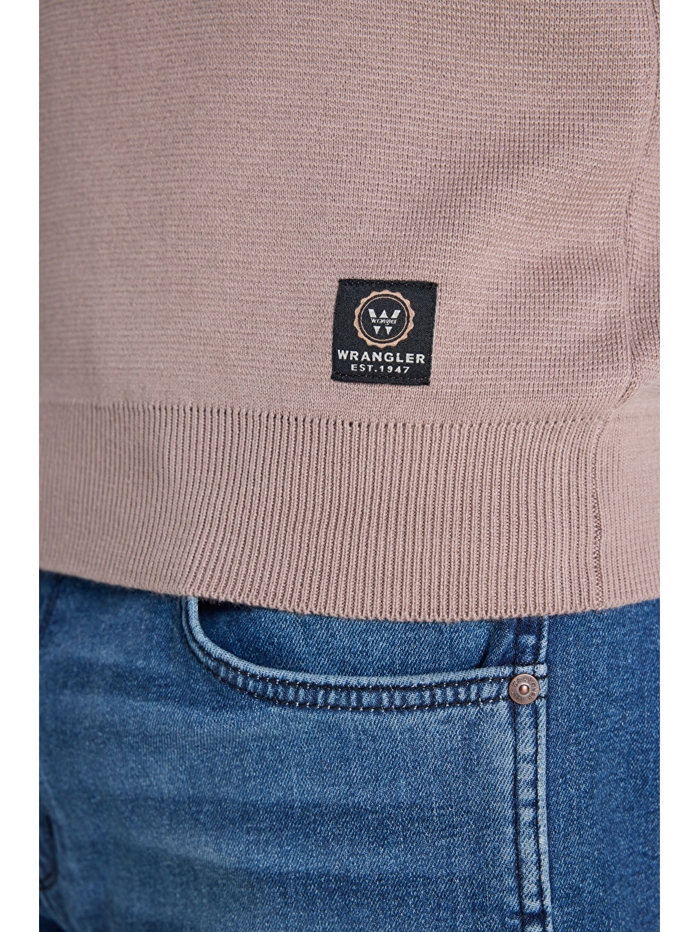 Bej Regular Fit Normal Kesim Bisiklet Yaka Vizon Triko Kazak-4